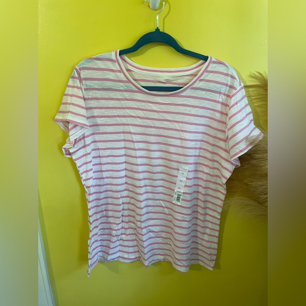 Lauren Conrad Pink Striped Women's Top